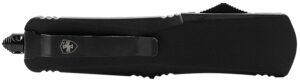 Templar Knife MBR131 Gen II  Slim 3.50" OTF Dagger Plain Black Oxide Stonewashed 440C SS Blade, 5.05" Black Aluminum//Rubber Handle, Glass Breaker