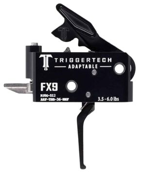 TriggerTech ARFTBB36NNF Adaptable  Two-Stage Flat Trigger with 3.50-6 lbs Draw Weight & Black PVD Finish for FN FX9