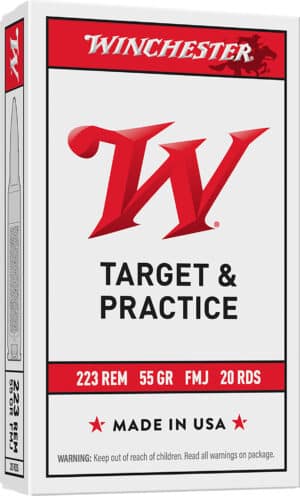 Winchester Ammo W223K USA  223Rem 55gr Full Metal Jacket 20 Per Box/50 Case