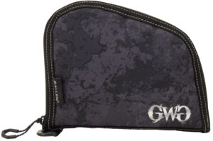Girls With Guns 9078 Midnight Handgun Case 8" Black/Shade Blackout Camo, Locking Zipper