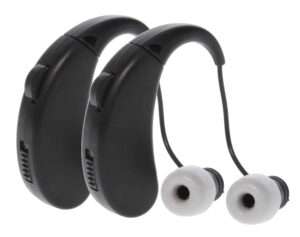 Walker's GWPRCHUE2PK Ultra Ear BTE Hearing Enhancer 22 dB Behind the Ear Rechargeable 2 Pack