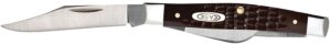 Case 00106 Stockman  Medium 2.42"/1.58"/1.57" Folding Clip/Sheepsfoot/Pen Plain As-Ground Tru-Sharp SS Blade, Brown Jigged Synthetic Handle