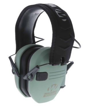 Walker's GWPRSEMSGN Razor Slim Electronic Muff 23 dB Over the Head Sage Green/Black Polymer
