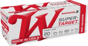 Winchester Ammo TRGT207VP Super-Target  20Gauge 2.75" 7/8oz 7.5Shot 100 Per Box/2 Case