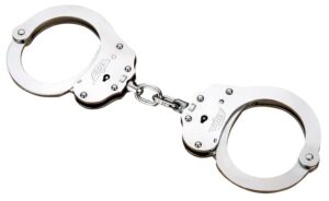 Uzi Accessories UZIHCEUSCNIJ Handcuffs NIJ Silver Steel Includes 2 Keys