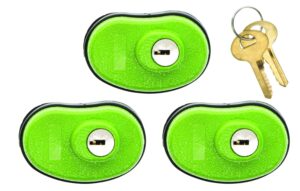 Lockdown 1118825 Keyed Trigger Lock  Open With Key Green Rubber 3 Pack