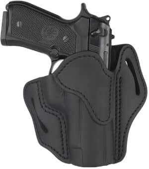 1791 Gunleather ORBH23SBLR BH2.3 Optic Ready OWB Size 2.3 Stealth Black Leather Belt Slide Compatible w/Glock 17/S&W M&P Shield Right Hand