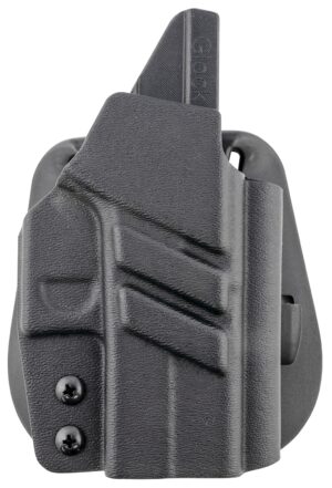 1791 Gunleather TACPDHOWBG43XMOSBLKR Tactical Kydex  OWB Black Kydex Paddle Compatible w/Glock 43/43X/43X MOS Right Hand