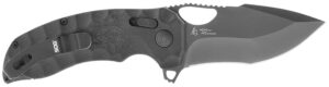 S.O.G SOG12270457 Kiku XR LTE 3.02" Folding Tanto Plain Cryo CTS XHP Blade Deep Textured Black Linen Micarta Handle Includes Belt Clip