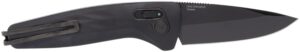 S.O.G SOG15730157 One-Zero Auto 3.10" Folding Plain Black Chrome CPM S35VN SS Blade/ Black Aluminum Handle