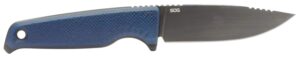 S.O.G SOG17790157 Altair FX  3.40" Fixed Clip Point Plain Satin TiCN Cryo CPM 154 SS Blade, Squid Ink Black GRN Handle, Includes Sheath