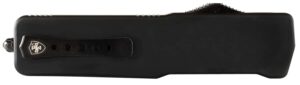 Templar Knife SABR321 Premium LW  Small 3" OTF Drop Point Plain Black Oxide Stonewashed D2 Steel Blade, 4.50" Black Aluminum Handle