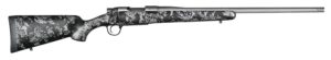 Christensen Arms 8010107400 Mesa FFT 6.5 PRC 4+1 20" Threaded Barrel, Tungsten Gray Cerakote, Black with Gray Webbing Stock