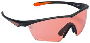 Beretta USA OC031A2354039FUNI Clash Shooting Glasses Scarlet Lens Black with Orange Accents Frame