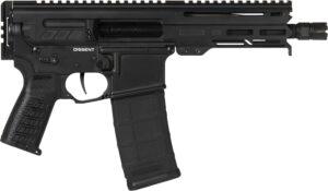 CMMG 55A938FAB Dissent  5.56x45mm NATO 30+1 6.50", Black Cerakote Rec, OEM Grip, Picatinny Buffer Adapter, Zeroed Drop-In Single Stage Trigger