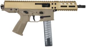 B&T Firearms 4500022 CTB&T GHM  9mm Luger 30+1 6.90" Coyote Tan, Collapsible Stock, Polymer Grip, Ambi Controls (OEM Mag)