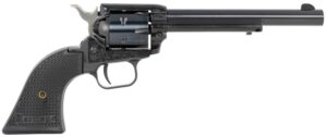 Heritage Mfg RR22MB6PG Rough Rider  22 LR/22 WMR 6 Shot, 6.50" Black Steel Barrel, Black Cerakote Zinc Alloy Frame, Black Cerakote Cylinder, Black Polymer Grip, Hammer/Thumb Safety, Exposed Hammer