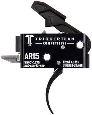 TriggerTech AR0SBB33NNP Competitive  Pro Curved Single-Stage 3 lbs Fixed for AR-15