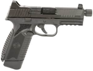 FN 66101383 545 Tactical 45 ACP 15+1/18+1 4.71" Black Target Crown/Threaded Steel Barrel, Black PVD Optic Cut/Serrated Steel Slide & Polymer Frame w/Picatinny Rail, Ambidextrous