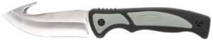 Old Timer 1137138 Trail Boss  3.70" Fixed Gut Hook Plain Stainless Steel Blade, TPE Handle Includes Sheath