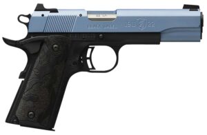 Browning 051897490 1911 Black Label Full Size Frame 22 LR 10+1, 4.25" Matte Stainless Steel Barrel, Polar Blue Cerakote Serrated Slide, Matte Black Polymer Frame w/Beavertail, Black Laminate Wood Grip