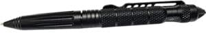 Uzi Accessories UZITACPEN2BK UZI Defender Black Aluminum Self Defense Pen Features Glass Breaker