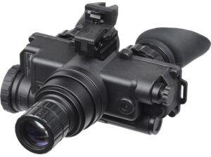 AGM Global Vision 12W7P122153211 Wolf-7 PRO NL1 Night Vision Goggles Black 1x 27mm, Generation 2+ Level 1, 45-54 lp/mm Resolution, Green Filter