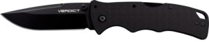Cold Steel CSFLC3SP10A Verdict  3" Folding Spear Point Plain Black Matte AUS-10A SS Blade/Black G10 Handle Includes Belt Clip