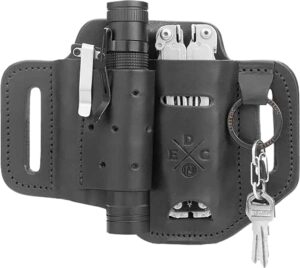 1791 Gunleather STESLFBLKA EDC Standard Easy Slide OWB Black Leather Belt Slide Ambidextrous
