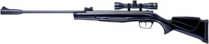 Beeman 10616GP Sportsman Combo Gas Ram 177 Pellet 1rd, Black, Fixed Synthetic Stock, Fiber Optic Sights, 4x32mm Scope