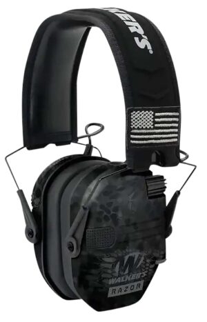 Walker's GWPRSEMPATKPT Razor Patriot Slim Muff 23 dB Over the Head Kryptek Highlander/Black Polymer
