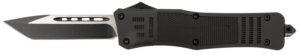 Steel River Knives T620BT Spartan  3.75" Tanto Black/Silver Blade 5.5" Black Aluminum Zinc Alloy Handle