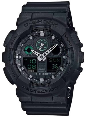 G-shock/vlc Distribution GA100MB1ACR G-Shock Tactical Black Stainless Steel Bezel 145-215mm