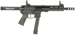 ArmaLite M15PDW40 M-15 PDW 40 S&W 31+1 8.50", Black, Buffer Tube (No Brace), Muzzle Brake, Magpul Furniture, MOE+ Grip, MBUS Sights (Glock Mag Compatible)