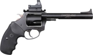 Charter Arms 64465 Mastiff Target Large Frame 44 Special 5 Shot, 6" Black Nitride Stainless Steel Barrel, Cylinder & Frame, Black Rubber Grip, Sightmark Micro Optic, Exposed Hammer
