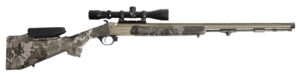 Traditions R53-746604534 Pursuit XT Pro w/Optics 50 Cal 26" Tungsten Cerakote Fluted/Threaded w/VAPR Twist Barrel, Veil Alpine Synthetic Stock w/Adj Cheek Piece & LOP 3.5-10x44mm Duplex