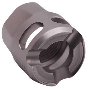 True Precision Inc TPYMICROSS Micro Compensator Y-Type Satin Stainless 416R Stainless Steel 1/2"x28 Threads 9mm/380 ACP