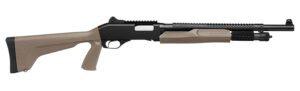 Stevens 19468 320 Security 12 Gauge Pump 5+1 18.50" Matte Black Heat Shield Barrel, Picatinny Rail Receiver, Bottom Picatinny Rail, Tactical w/Pistol Grip Flat Dark Earth Synthetic Stock, Ambidextrous