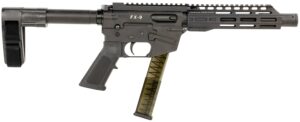 FREEDOM ORDNANCE FX9P8SBM FX-9  9mm Luger 31+1 8" Black Nitride Steel Barrel, M-LOK Handguards, Black Anodized Aluminum Picatinny Rail Receiver, Black SB Mini Brace, AR15 Grip