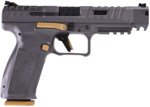 Canik HG6771TN SFx Rival 9mm Luger 10+1 5" Black Steel Barrel, Rival Gray Optic Cut/Serrated Steel Slide, Canik Grey Polymer Frame w/Picatinny Rail, Rival Grey Polymer Grip