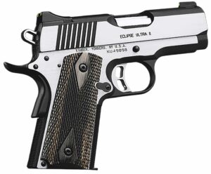 Kimber Mfg.,inc 3200042CA Eclipse Ultra II (CA) 45 ACP 7+1 3" Stainless Steel Slide Brush Polished Front Strap Checkering Laminated Gray/Black Double Diamond Grip