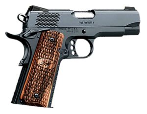 Kimber Mfg, Inc 3200118 Raptor II Pro 45 ACP 8+1 4" Stainless Match Grade Barrel, Matte Black Serrated Steel Slide, Matte Black Steel Frame w/Beavertail, Zebrawood Grip