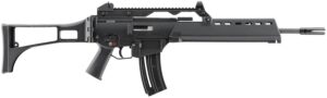 HK 81000995 G36  22 LR 10+1 18.13" Black Barrel w/Flash Suppressor, Black Receiver w/Picatinny Rail, Black Folding Synthetic Stock, Black Polymer Grip