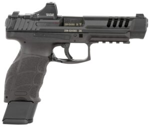 HK 81000877 VP9L SCS 9mm Luger 20+1 5" Black Polygonal Rifled Barrel, Long/Lightening Cuts/Optic Cut SCS Steel Slide, Polymer Frame w/Picatinny Rail, Black Interchangeable Backstrap Grip
