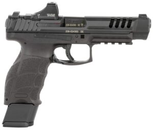 HK 81000878 VP9L SCS 9mm Luger 10+1 5" Black Polygonal Rifled Barrel, Long/Lightening Cuts/Optic Cut SCS Steel Slide, Polymer Frame w/Picatinny Rail, Black Interchangeable Backstrap Grip