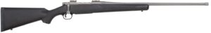 Mossberg 28261 Patriot  Full Size 7mm PRC 3+1 24" Stainless Cerakote Fluted Threaded Barrel, Drilled & Tapped Stainless Cerakote Receiver, Black Fixed Synthetic Stock