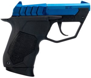 Taurus 1-22TUC13BL 22TUC  Micro-Compact Frame 22 LR 9+1 2.50" Polished Blue PVD Steel Tip-Up Barrel, Blue PVD Serrated Stainless Steel Slide, Black Polymer Frame, Black Polymer Grip