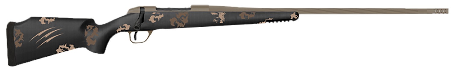 Fierce Firearms TWTROG7PRC22BS Twisted TI Rogue 7mm PRC 22" Black Cerakote Steel Threaded Barrel, Drilled & Tapped Titanium Receiver, LR Negative Comb Sonora Ambush Camo Carbon Fiber Stock