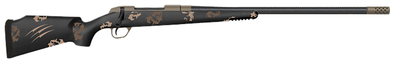 Fierce Firearms FCRG7MMBC20BS Carbon Rage 7mm BC 3+1 20" Black Cerakote Carbon Fiber Barrel, Black Cerakote Drilled & Tapped Stainless Steel Receiver, Carbon Fiber Stock