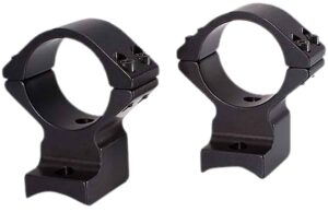Talley 95X719 Scope Mount/Ring Combo  Black Anodized Aluminum 1" Tube, Savage (8-40) Round Receiver w/Accutrigger, High Rings